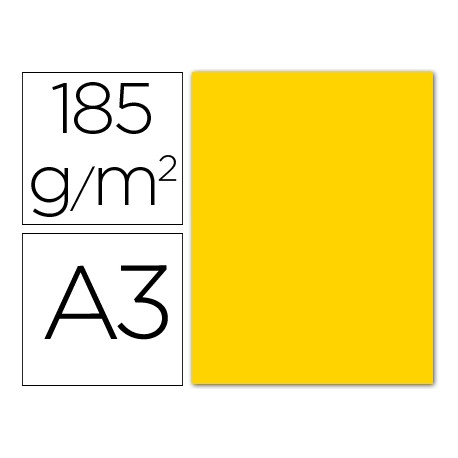 CARTULINA GUARRO DIN-A3 GUALDA 185GRS.