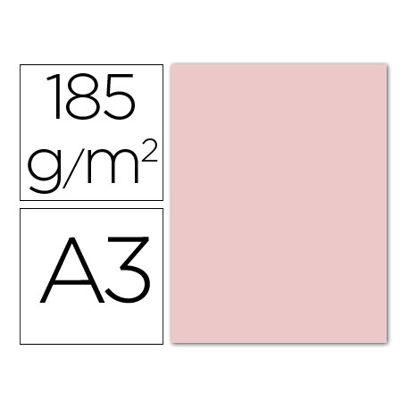 CARTULINA GUARRO DIN-A3 ROSA 185GRS.