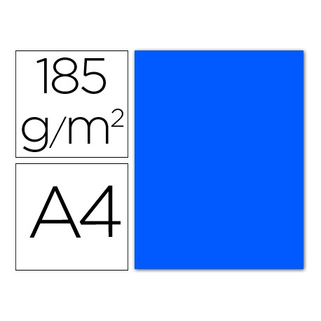 CARTULINA GUARRO DIN-A4 AZUL MAR 185 GR 