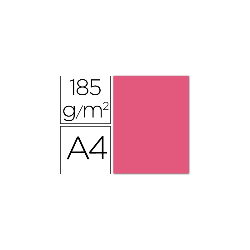 CARTULINA GUARRO DIN-A4 FUCSIA 185 GR 