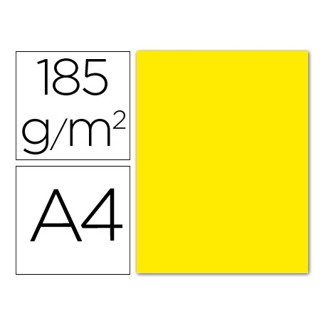 CARTULINA GUARRO DIN-A4 GUALDA 185 GR 