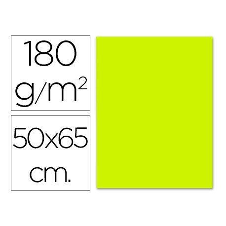 CARTULINA LIDERPAPEL 50X65 CM VERDE PISTACHO 180 GR UNIDAD