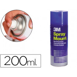 PEGAMENTO 3M SPRAY MOUNT ADHESIVO REPOSICIONABLE POR TIEMPO LIMITADO BOTE DE 200 ML