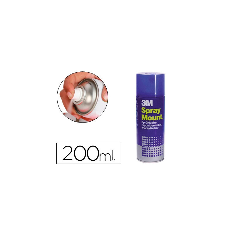 PEGAMENTO 3M SPRAY MOUNT ADHESIVO REPOSICIONABLE POR TIEMPO LIMITADO BOTE DE 200 ML