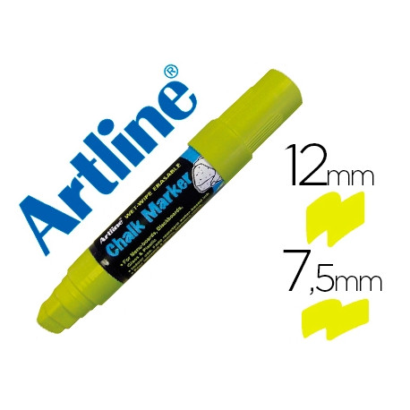 ROTULADOR ARTLINE PIZARRA VERDE NEGRA EPW-12 MM COLOR AMARILLO