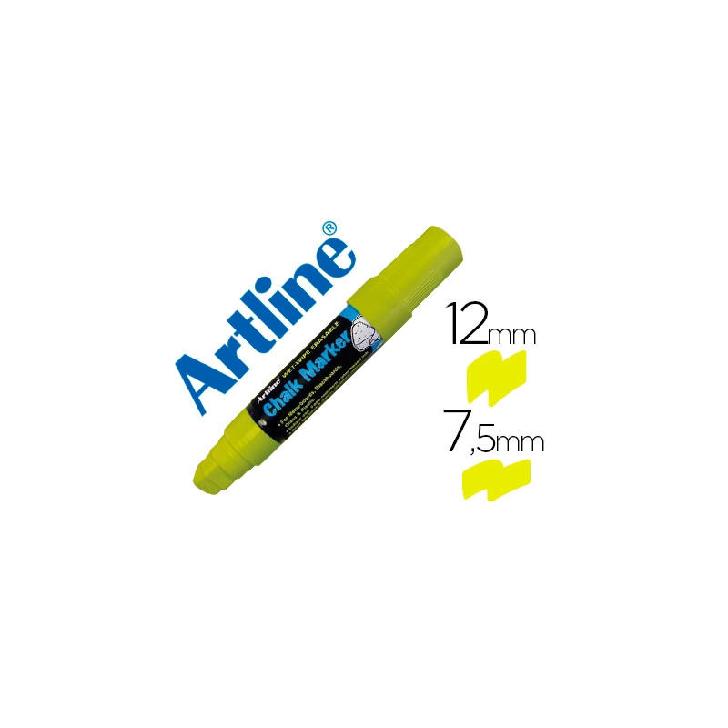 ROTULADOR ARTLINE PIZARRA VERDE NEGRA EPW-12 MM COLOR AMARILLO