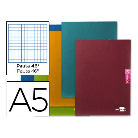 LIBRETA LIDERPAPEL SCRIPTUS A5 48 HOJAS 90G/M2 RAYADO N 46