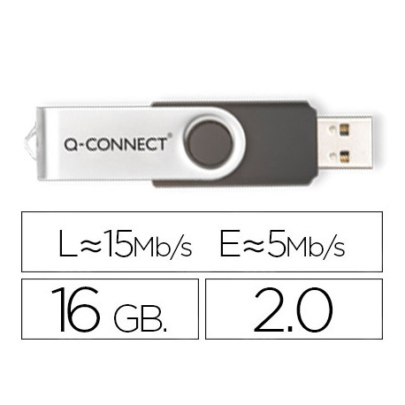 MEMORIA USB Q-CONNECT FLASH 16 GB 2.0