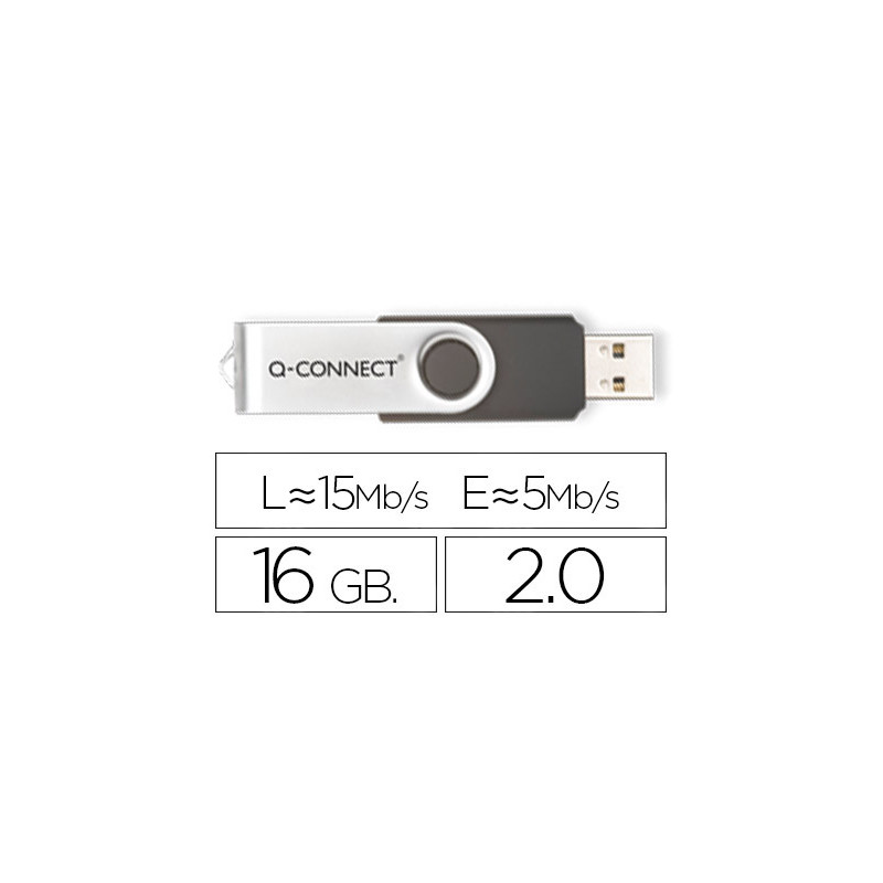 MEMORIA USB Q-CONNECT FLASH 16 GB 2.0