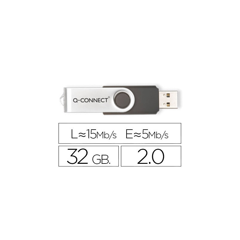 MEMORIA USB Q-CONNECT FLASH 32 GB 2.0