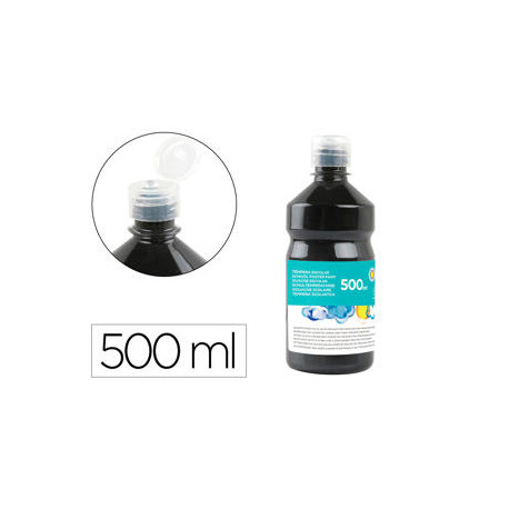 TEMPERA LIQUIDA LIDERPAPEL ESCOLAR 500 ML NEGRO