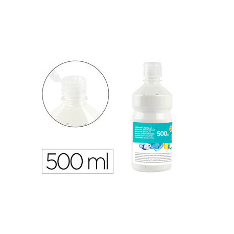 TEMPERA LIQUIDA LIDERPAPEL ESCOLAR 500 ML BLANCO