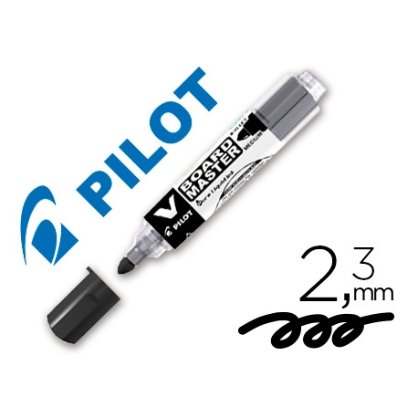 ROTULADOR PILOT V BOARD MASTER PARA PIZARRA BLANCA NEGRO TINTA LIQUIDA TRAZO 2,3MM