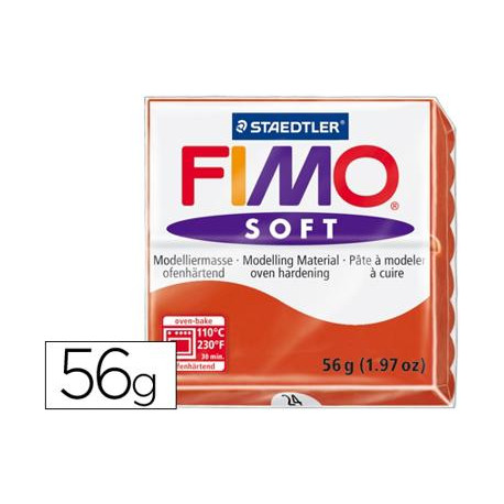 PASTA STAEDTLER FIMO SOFT 57 GR COLOR ROJO INDIAN