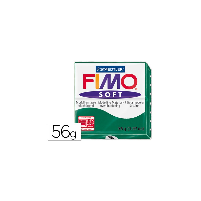 PASTA STAEDTLER FIMO SOFT 57 GR COLOR VERDE ESMERALDA