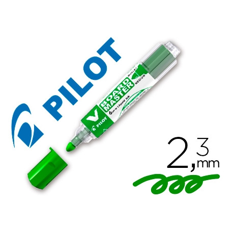 ROTULADOR PILOT V BOARD MASTER PARA PIZARRA BLANCA VERDE TINTA LIQUIDA TRAZO 2,3MM