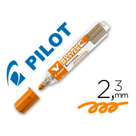 ROTULADOR PILOT V BOARD MASTER PARA PIZARRA BLANCA NARANJA TINTA LIQUIDA TRAZO 2,3MM