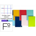 CUADERNO ESPIRAL LIDERPAPEL FOLIO SMART TAPA BLANDA 80H 60GR RAYADO MONTESSORI 3,5MM CON MARGEN COLO