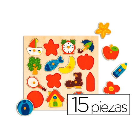 PUZZLE DISET SILUETAS 15 PIEZAS