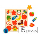 PUZZLE DISET SILUETAS 15 PIEZAS