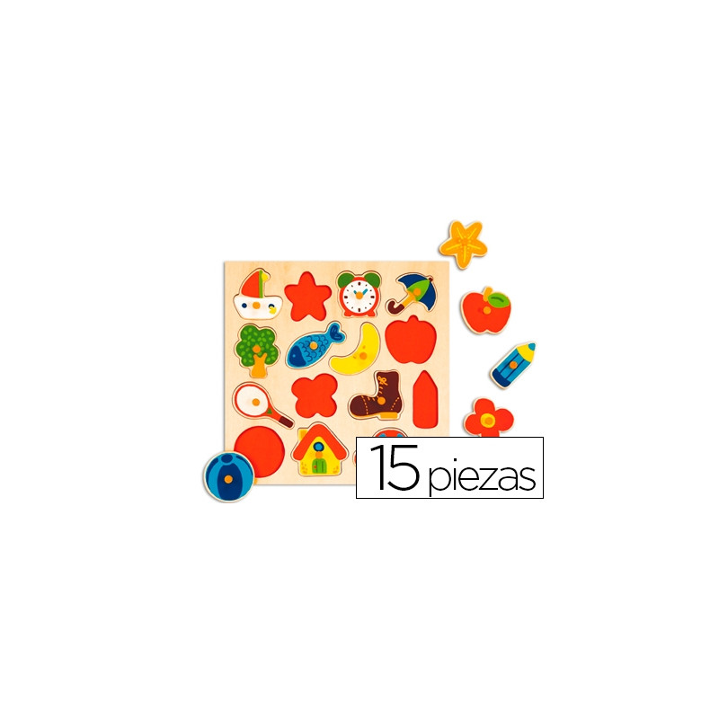 PUZZLE DISET SILUETAS 15 PIEZAS