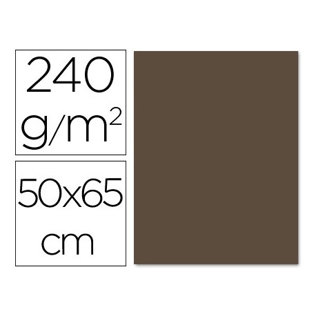 CARTULINA LIDERPAPEL 50X65 CM 240 G/M2 MARRON CLARO ESCOLAR