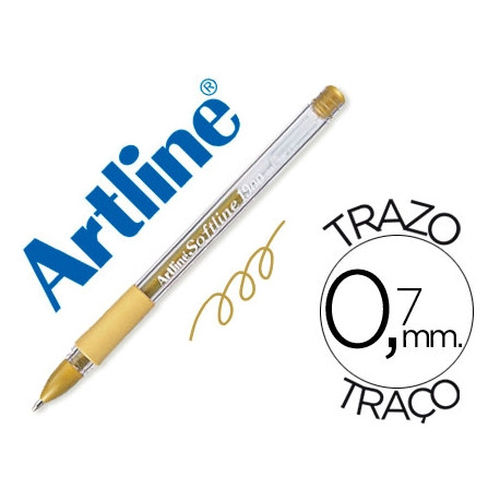 BOLIGRAFO ARTLINE 1900 SOFTLINE TINTA ACEITE METALICO ORO