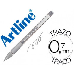 BOLIGRAFO ARTLINE 1900 SOFTLINE TINTA ACEITE METALICO PLATA