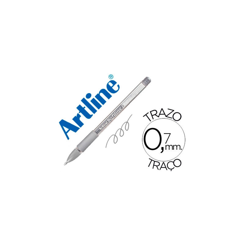 BOLIGRAFO ARTLINE 1900 SOFTLINE TINTA ACEITE METALICO PLATA