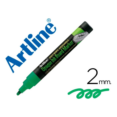 ROTULADOR ARTLINE PIZARRA VERDE NEGRA EPW-4 VE-GR COLOR VERDE FLUORESCENTE BOLSA DE 4 UNIDADES