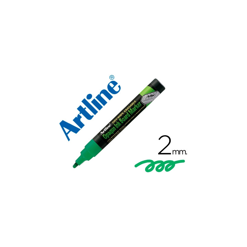 ROTULADOR ARTLINE PIZARRA VERDE NEGRA EPW-4 VE-GR COLOR VERDE FLUORESCENTE BOLSA DE 4 UNIDADES