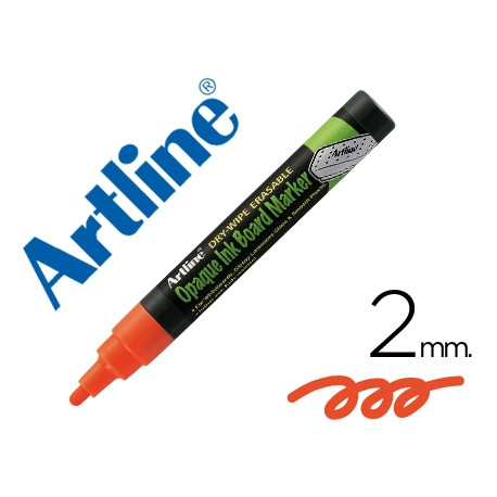 ROTULADOR ARTLINE PIZARRA VERDE NEGRA EPW-4 NA COLOR NARANJA BOLSA DE 4 UNIDADES