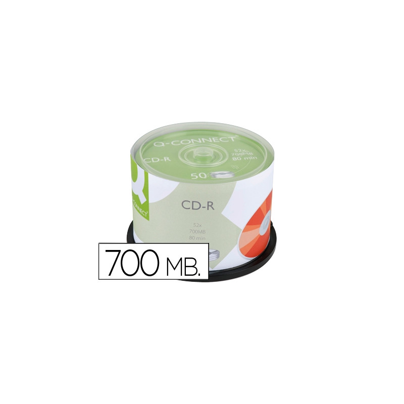 CD-R Q-CONNECT CAPACIDAD 700MBDURACION 80MIN VELOCIDAD 52X