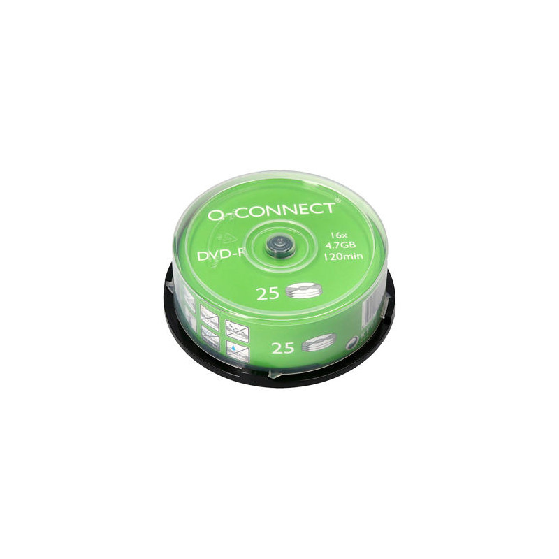 DVD-R Q-CONNECT CAPACIDAD 4,7GB DURACION 120MIN VELOCIDAD 16X