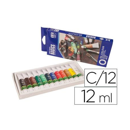 PINTURA OLEO ARTIST CAJA CARTON DE 12 COLORES SURTIDOS TUBO DE 12 ML