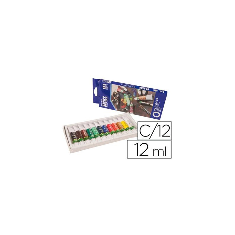 PINTURA OLEO ARTIST CAJA CARTON DE 12 COLORES SURTIDOS TUBO DE 12 ML