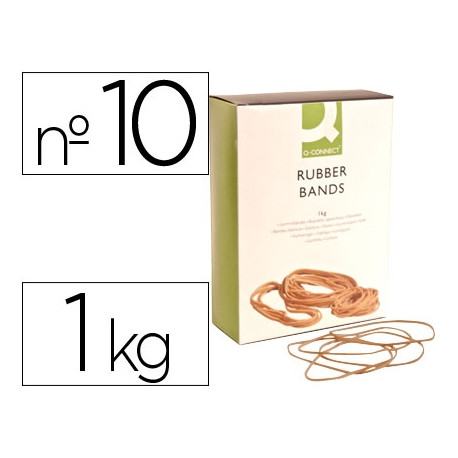 GOMILLAS ELASTICAS Q-CONNECT 1000 GR NUMERO 10 100 X 2 MM