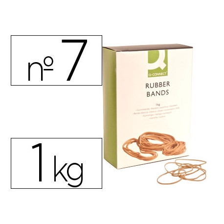 GOMILLAS ELASTICAS Q-CONNECT 1000 GR NUMERO 7 70 X 2 MM