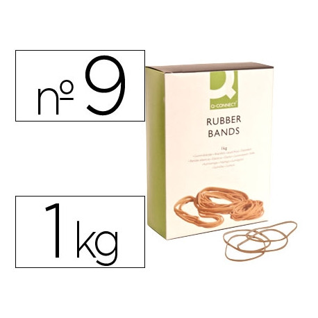 GOMILLAS ELASTICAS Q-CONNECT 1000 GR NUMERO 9 90 X 2 MM