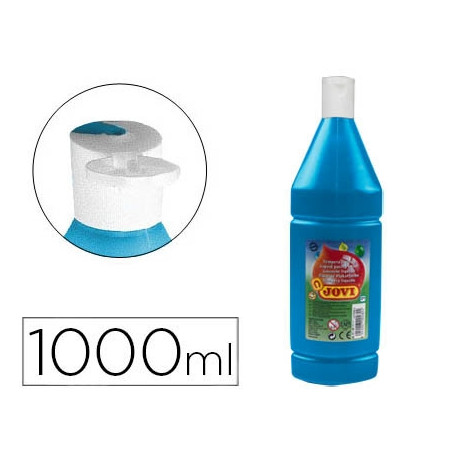 TEMPERA LIQUIDA JOVI ESCOLAR 1000 ML AZUL CYAN