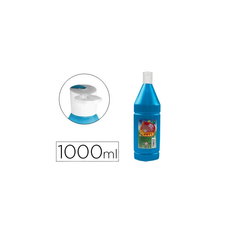 TEMPERA LIQUIDA JOVI ESCOLAR 1000 ML AZUL CYAN