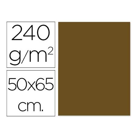 CARTULINA LIDERPAPEL 50X65 CM MARRON OSCURO 240 GR UNIDAD