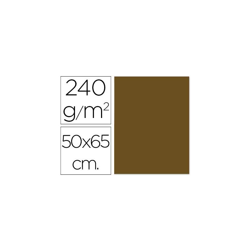 CARTULINA LIDERPAPEL 50X65 CM MARRON OSCURO 240 GR UNIDAD