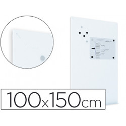 PIZARRA ROCADA MAGNETICA BLANCA CON SISTEMA SKI WHITEBOARD 100X150 CM