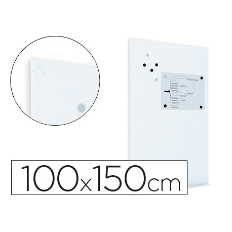 PIZARRA ROCADA MAGNETICA BLANCA CON SISTEMA SKI WHITEBOARD 100X150 CM