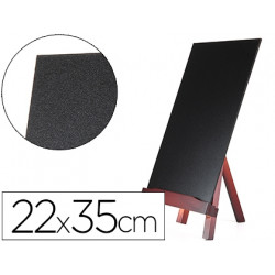 PIZARRA NEGRA LIDERPAPEL CABALLETE DE MADERA CON SUPERFICIE PARA ROTULADORES TIPO TIZA 22X35CM