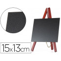 PIZARRA NEGRA LIDERPAPEL CABALLETE MADERA SUPERFICIE PARA ROTULADORES TIPO TIZA 15X13CM JUEGO 3 UNID