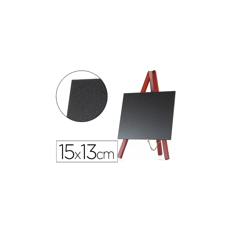 PIZARRA NEGRA LIDERPAPEL CABALLETE MADERA SUPERFICIE PARA ROTULADORES TIPO TIZA 15X13CM JUEGO 3 UNID