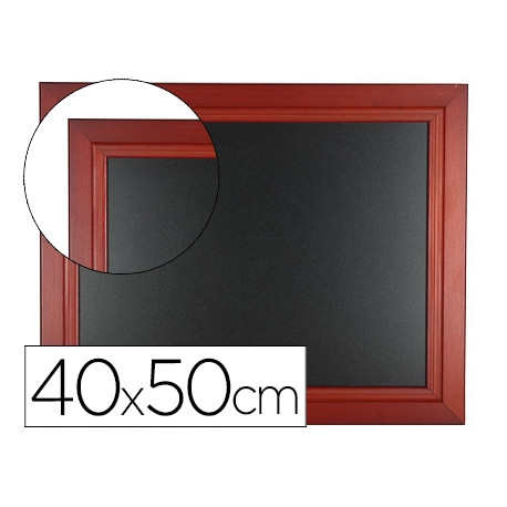 PIZARRA NEGRA LIDERPAPEL MURAL DE MADERA CON SUPERFICIE PARA ROTULADORES TIPO TIZA 40X50CM