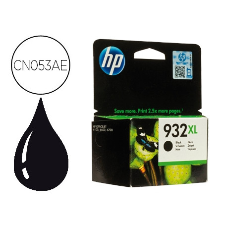 INK-JET HP 932XL NEGRO CN053AE OFFICEJET 6100/6600 CAPACIDAD 1000 PAG